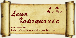 Lena Kopranović vizit kartica
